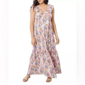 Ingrid & Isabel Maternity Maxi Dress Multi Floral Small